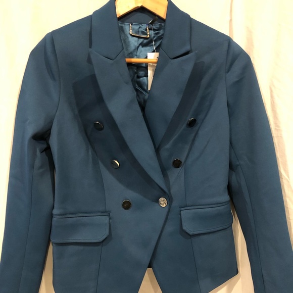 New Women Guess by Marciano Blazer Jacket Blue S M - Picture 1 of 3